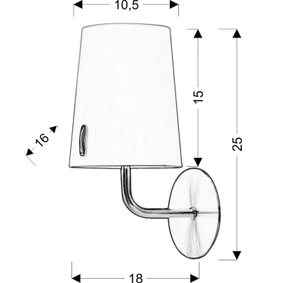 Moderní nástěnné osvětlení MUSCAT - 1xE14, 40W, stříbrná / bílé