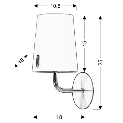 Moderní nástěnné osvětlení MUSCAT - 1xE14, 40W, stříbrná / bílé