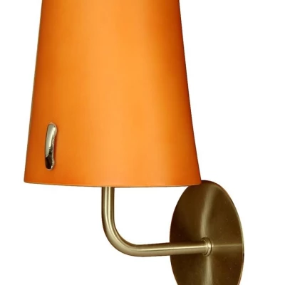 Moderní nástěnné osvětlení MUSCAT - 1xE14, 40W, patina / oranžové
