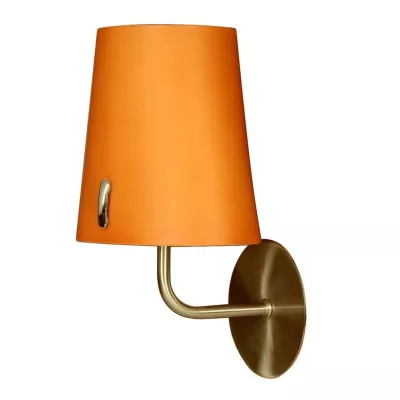 Moderní nástěnné osvětlení MUSCAT - 1xE14, 40W, patina / oranžové
