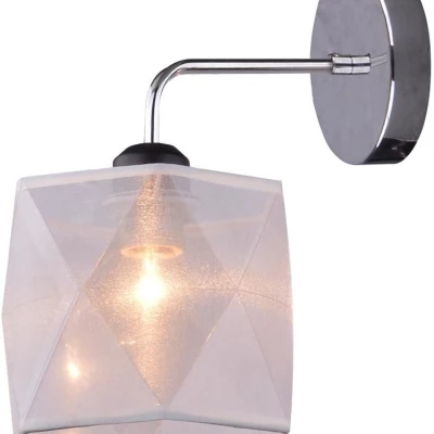 Nástěnné moderní osvětlení NOSJA - 1xE27, 40W, chromované / bílé