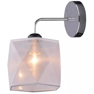 Nástěnné moderní osvětlení NOSJA - 1xE27, 40W, chromované / bílé