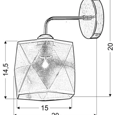 Nástěnné moderní osvětlení NOSJA - 1xE27, 40W, chromované / bílé