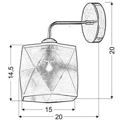 Nástěnné moderní osvětlení NOSJA - 1xE27, 40W, chromované / bílé