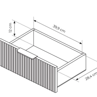 VÝPRODEJ - Set 2x noční stolek BRENT - dub baltic / černý + LED osvětlení ZDARMA