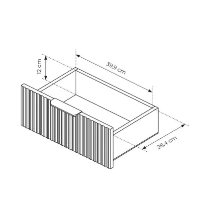 VÝPRODEJ - Set 2x noční stolek BRENT - dub baltic / černý + LED osvětlení ZDARMA