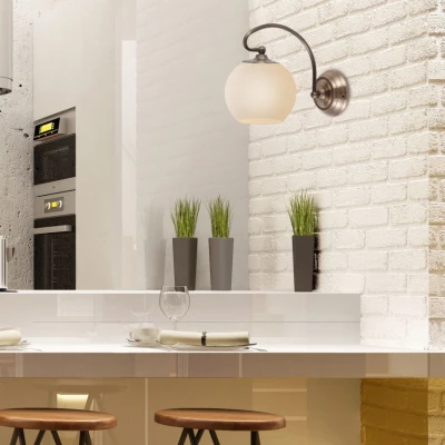 Rustikální nástěnná lampa ORBIT - 1xE27, 60W, měděná / patina