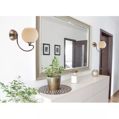 Rustikální nástěnná lampa ORBIT - 1xE27, 60W, měděná / patina