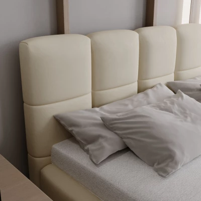 VÝPRODEJ - Čalouněná postel 120x200 ARMINDA - vanilková