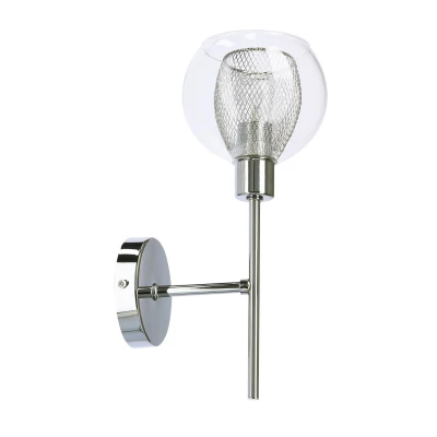 Nástěnné designové osvětlení OZZO - 1xE14, 40W, chromované / čiré