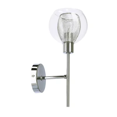 Nástěnné designové osvětlení OZZO - 1xE14, 40W, chromované / čiré