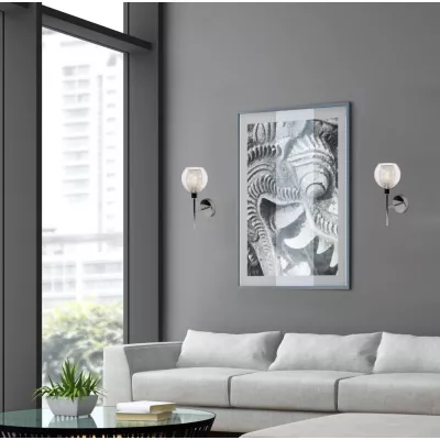 Nástěnné designové osvětlení OZZO - 1xE14, 40W, chromované / čiré