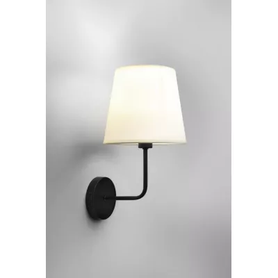 Moderní nástěnná lampa PASTERI - 1xE14, 40W, černá / béžová