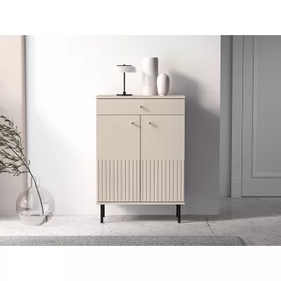 VÝPRODEJ - Policový botník s dvířky FAREL - kašmír