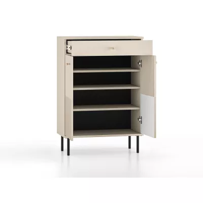 VÝPRODEJ - Policový botník s dvířky FAREL - kašmír