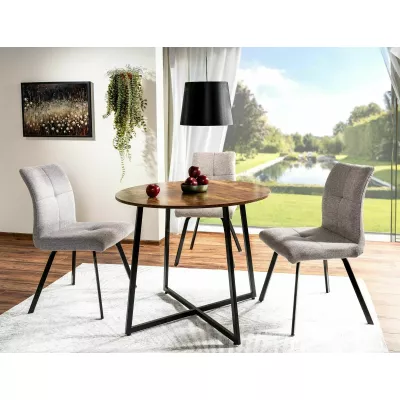 VÝPRODEJ - Jídelní stůl 90 SABIN - hnědý / černý