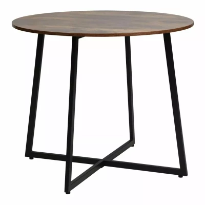 VÝPRODEJ - Jídelní stůl 90 SABIN - hnědý / černý