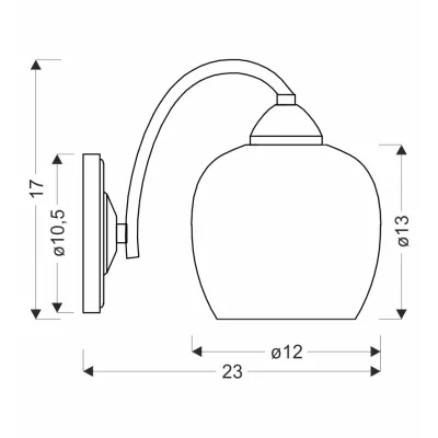 Nástěnné moderní osvětlení PREGO - 1xE27, 40W, chromované / čiré