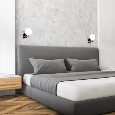 Moderní nástěnné svítidlo RAISA - 1xG9, 40W, chromované / bílé