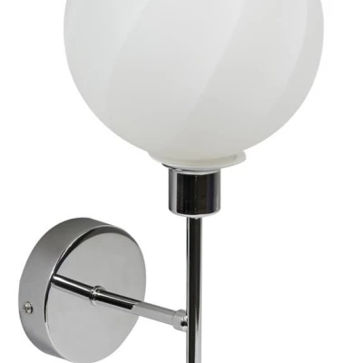 Moderní nástěnné osvětlení RAUL - 1xE14, 40W, chromované / bílé