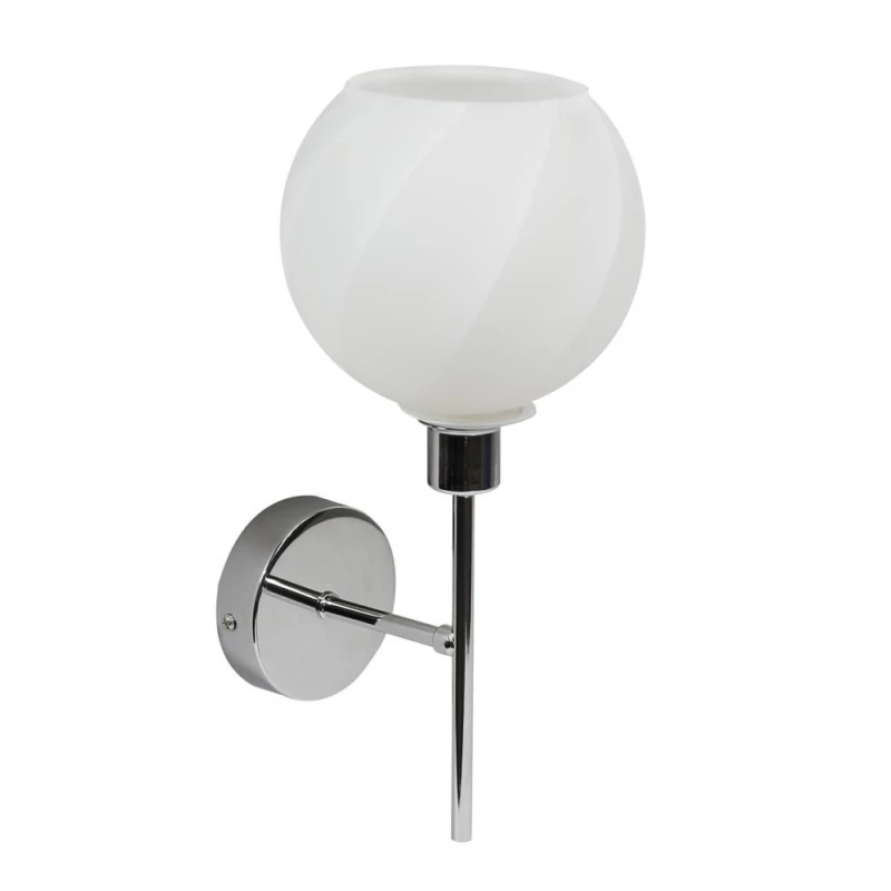 Moderní nástěnné osvětlení RAUL - 1xE14, 40W, chromované / bílé