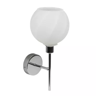 Moderní nástěnné osvětlení RAUL - 1xE14, 40W, chromované / bílé