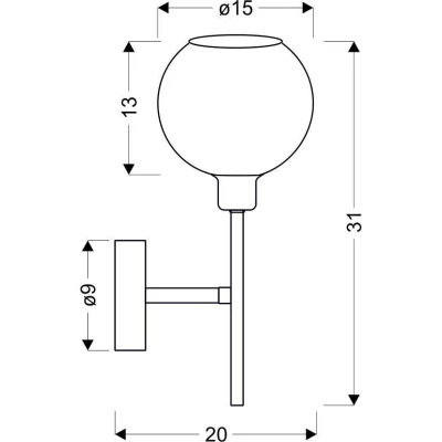 Moderní nástěnné osvětlení RAUL - 1xE14, 40W, chromované / bílé
