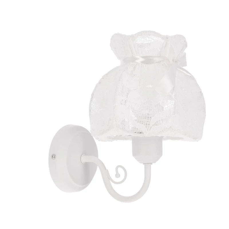 Nástěnná lampa v provence stylu ROSSINI - 1xE27, 40W, bílá