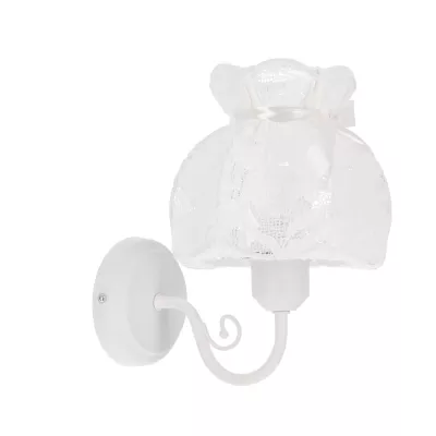 Nástěnná lampa v provence stylu ROSSINI - 1xE27, 40W, bílá