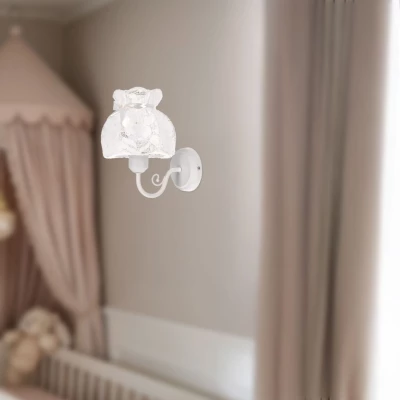 Nástěnná lampa v provence stylu ROSSINI - 1xE27, 40W, bílá