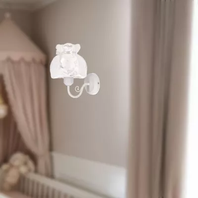 Nástěnná lampa v provence stylu ROSSINI - 1xE27, 40W, bílá