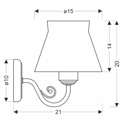 Nástěnná lampa v provence stylu ROSSINI - 1xE27, 40W, bílá