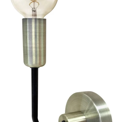 Industriální nástěnné svítidlo SAGA - 1xE14, 40W, patina / černé