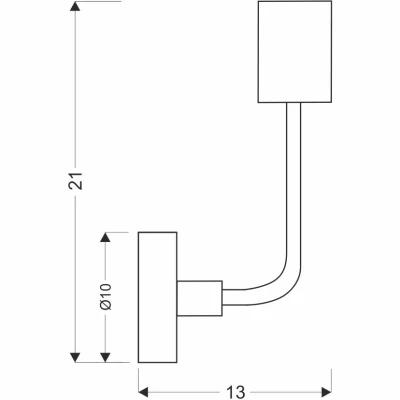 Industriální nástěnné svítidlo SAGA - 1xE14, 40W, patina / černé