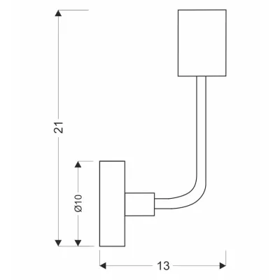 Industriální nástěnné svítidlo SAGA - 1xE14, 40W, patina / černé