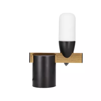 Designové nástěnné LED osvětlení SAKAI - 5,4W, 3000K (teplá bílá), přírodní dřevo / černá