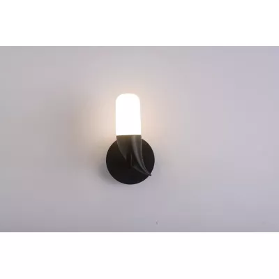 Designové nástěnné LED osvětlení SAKAI - 5,4W, 3000K (teplá bílá), přírodní dřevo / černá