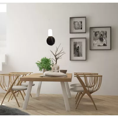 Designové nástěnné LED osvětlení SAKAI - 5,4W, 3000K (teplá bílá), přírodní dřevo / černá