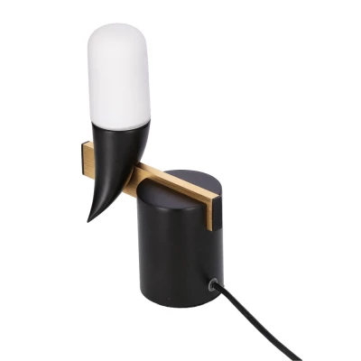 Designové nástěnné LED osvětlení SAKAI - 5,4W, 3000K (teplá bílá), přírodní dřevo / černá