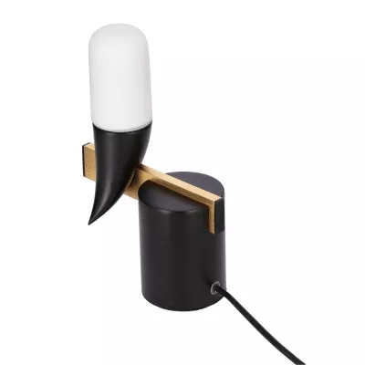 Designové nástěnné LED osvětlení SAKAI - 5,4W, 3000K (teplá bílá), přírodní dřevo / černá