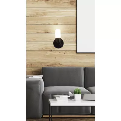 Designové nástěnné LED osvětlení SAKAI - 5,4W, 3000K (teplá bílá), přírodní dřevo / černá