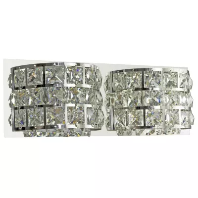 Moderní nástěnné osvětlení SATURN - 2xG9, 40W, chromované / čiré