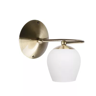 Rustikální nástěnné svítidlo SERANO - 1xE27, 60W, patina / bílé