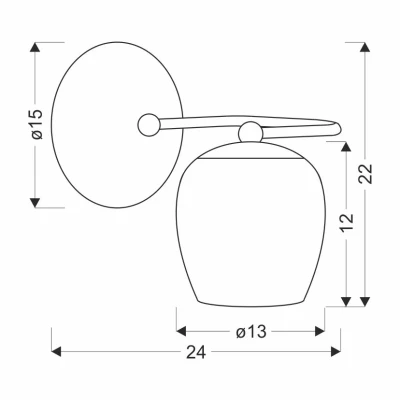 Rustikální nástěnné svítidlo SERANO - 1xE27, 60W, patina / bílé