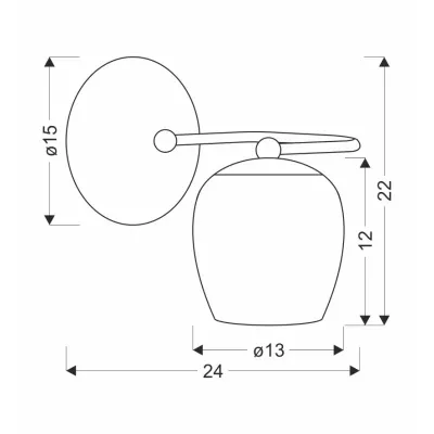 Rustikální nástěnné svítidlo SERANO - 1xE27, 60W, patina / bílé