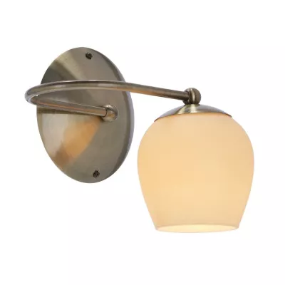 Rustikální nástěnné svítidlo SERANO - 1xE27, 60W, patina / krémové