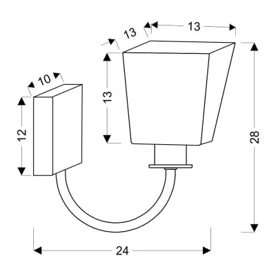 Moderní nástěnné osvětlení SCHUBERT - 1xE27, 40W, černé / bílé