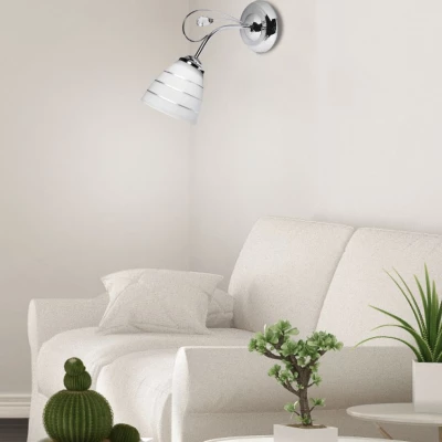 Nástěnné osvětlení SIMPLI - 1xE27, 40W, chromované / bílé