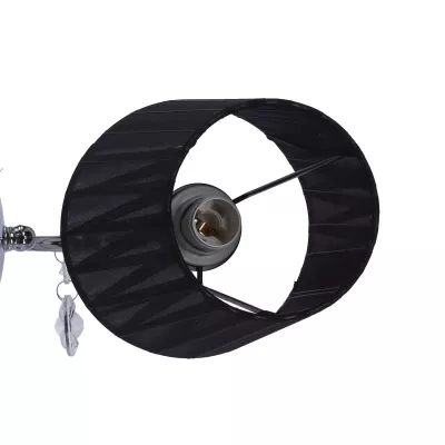 Nástěnné osvětlení v glamour stylu SORENTO - 1xE14, 40W, chromované / černé