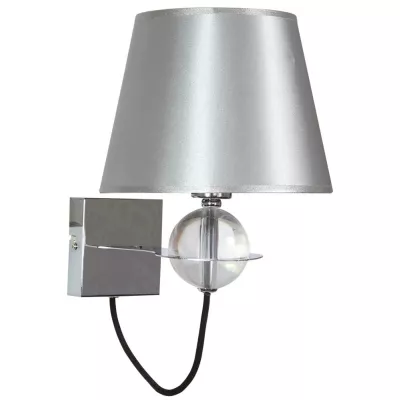 Nástěnná moderní lampa TESORO - 1xE14, 40W, chromovaná / stříbrná